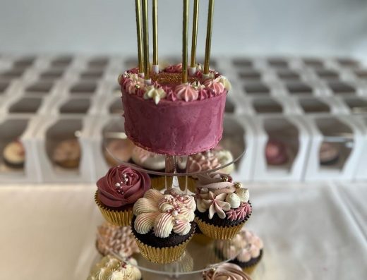 Frosted Cupcakes and Cakes 